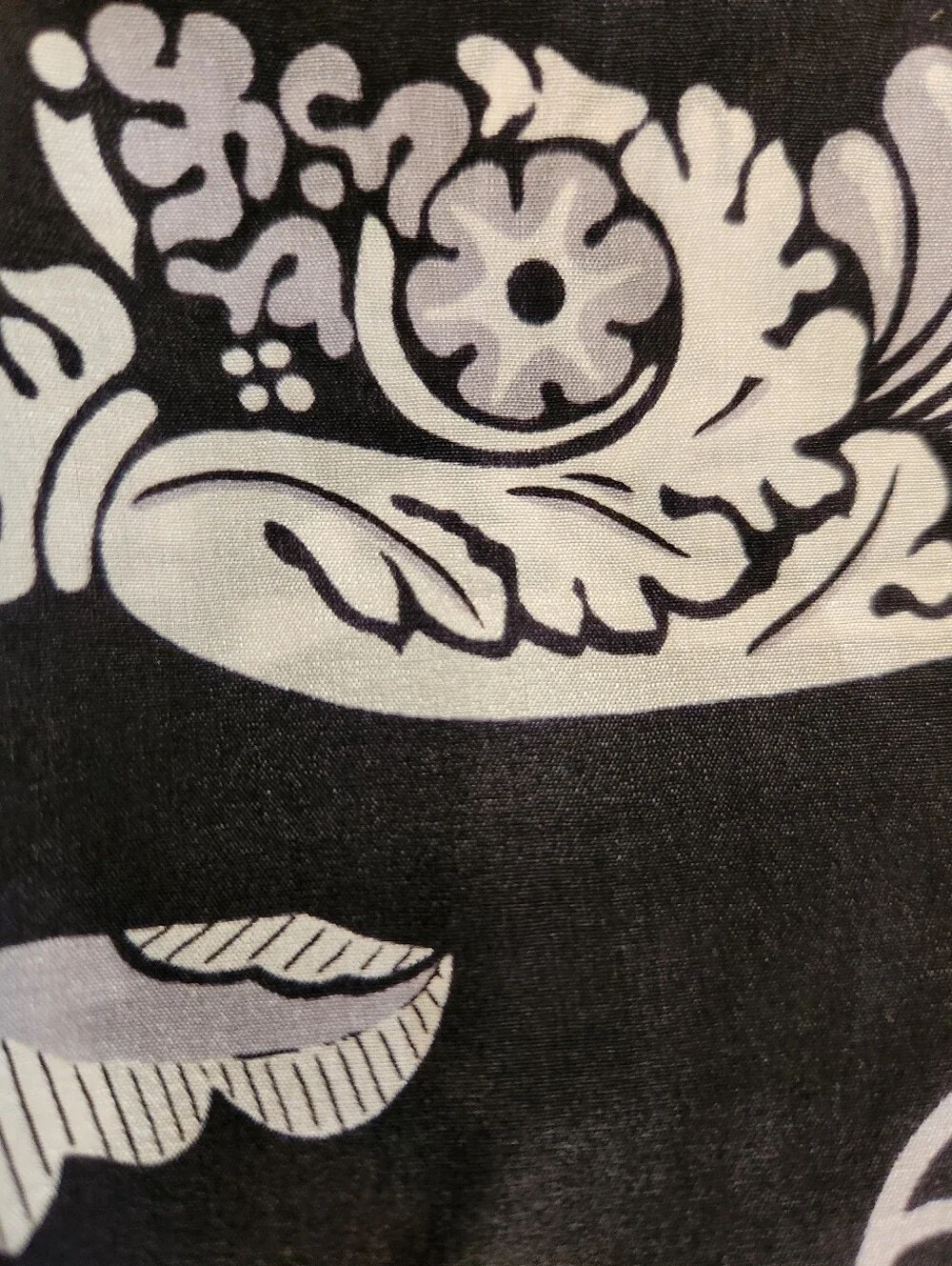 Diane von Furstenberg Scarf Black, Gray & White Floral, 31